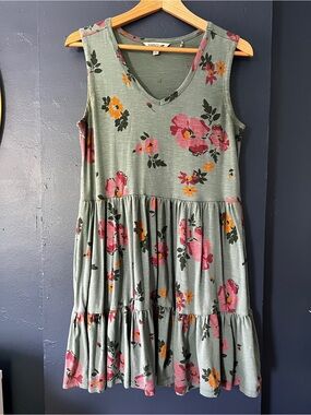 Toad&Co Marley Tiered Sleeveless Floral Tiered Summer Dress